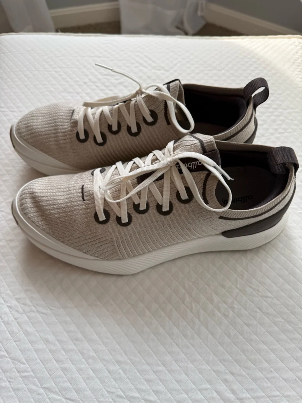 allbirds Men's Beige and Dark Brown Tree Runner Sneaker. Excellent Condition. - Picture 3 of 5